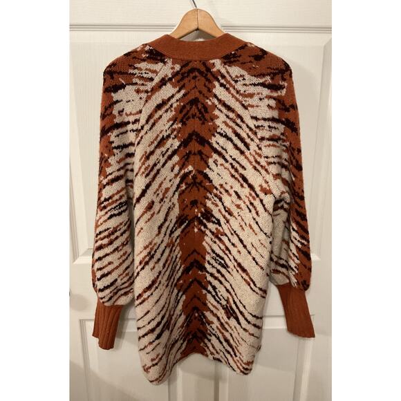 Afrm Fulton Animal Print Oversized Open Front Cardigan, XS/S - Picture 8 of 8